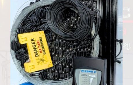 Get electric fencing materials for a 50 by 100 ft plot in Kenya